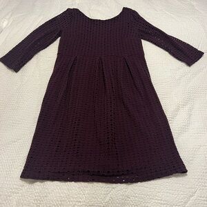Burgundy Eyelet Dress